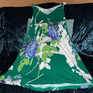 a.n.a green and white beachy strap dress✨